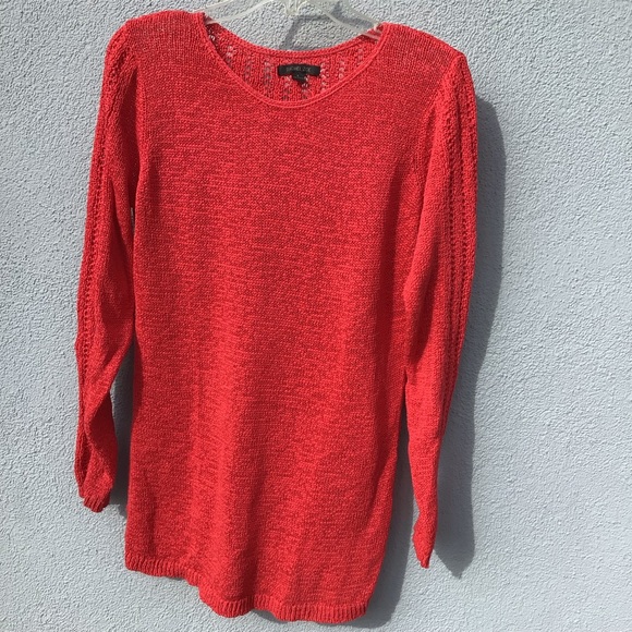 Rachel Zoe Carla Coral open weave pullover sweater. Size large. - Picture 1 of 3